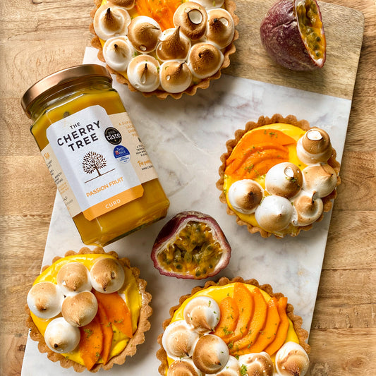 Passion Fruit Curd, Mango & Lime Tarts Recipe