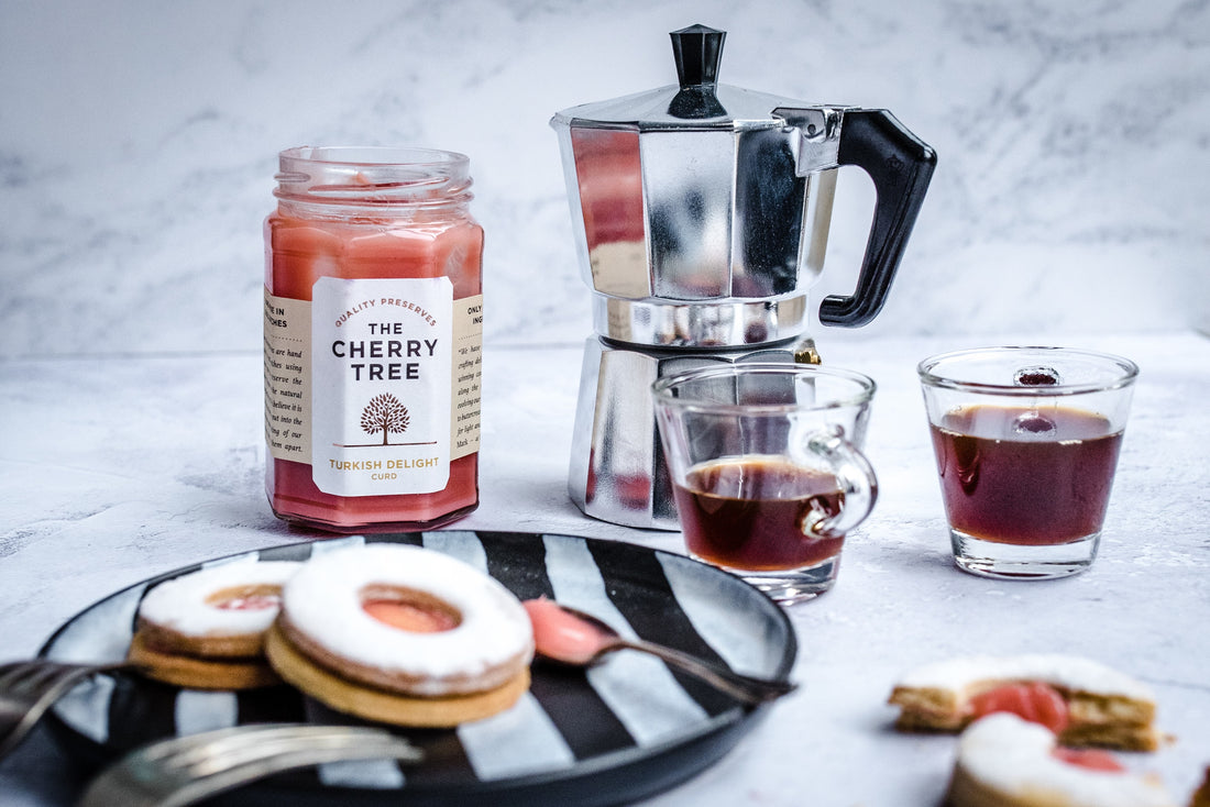 Turkish Delight Curd Linzer Biscuits Recipe