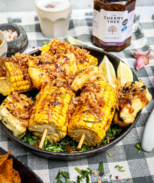 Hot Garlic Pickle Glazed Corn Recipe