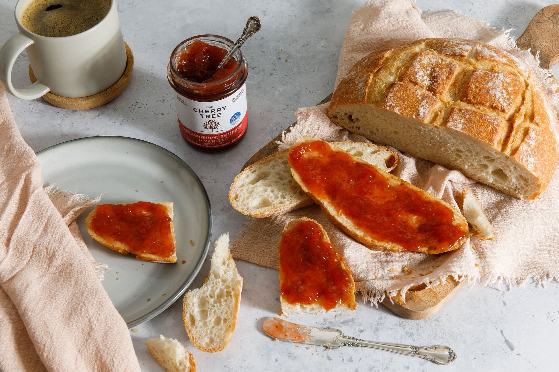 Strawberry, Rhubarb & Vanilla Jam - The Cherry Tree