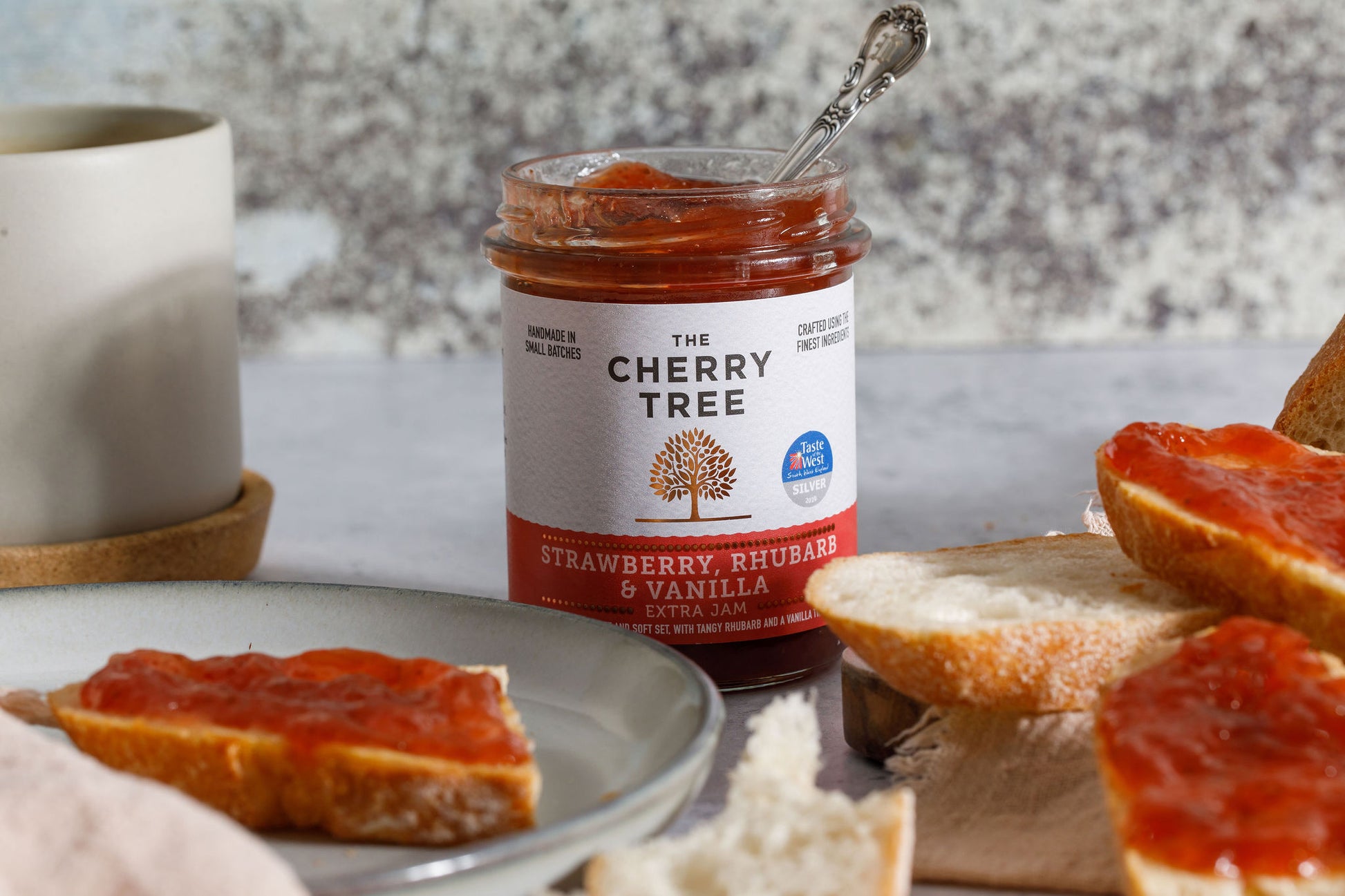 Strawberry, Rhubarb & Vanilla Jam - The Cherry Tree