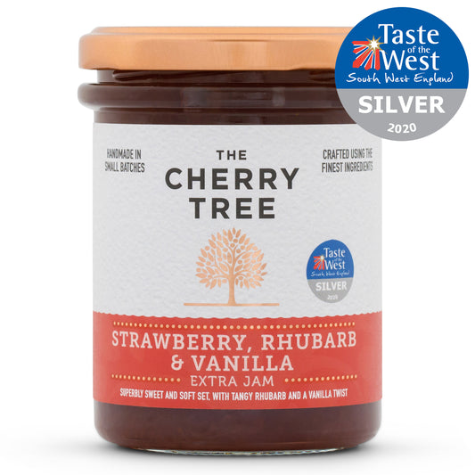 Strawberry, Rhubarb & Vanilla Jam - The Cherry Tree